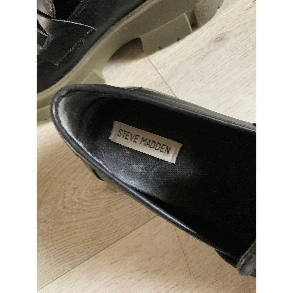 Steve Madden Womens  Trifecta Platform Loafers Chunky y2k street wear boho‎
